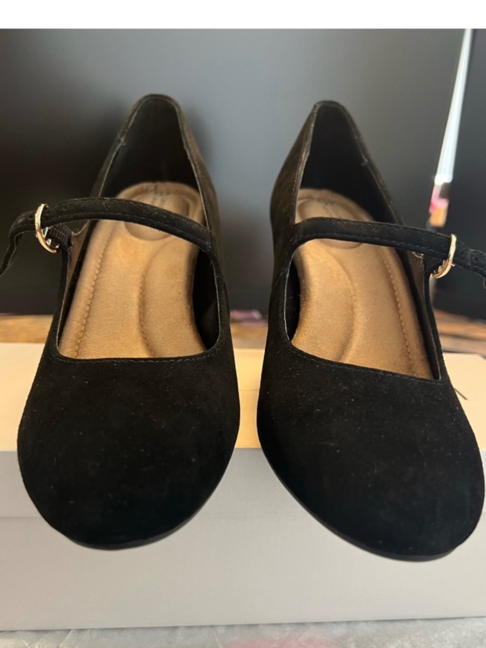 Giani Bernini Black Suede Mary Jane Heels NWT Size 7 - Picture 7 of 14